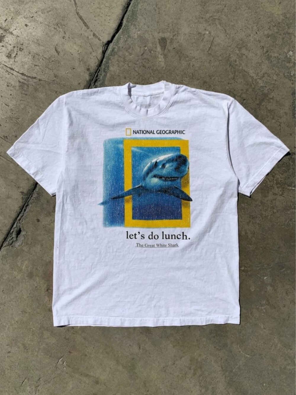 National Geographic White Shark T-Shirt: 2000s Graphic Tee